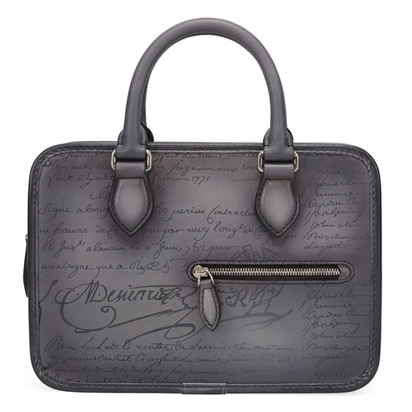 ベルルッティ バッグ メンズ BERLUTI アンジュール ガリバー スクリットレザー ブリーフケース ライトアルミニオ 244384