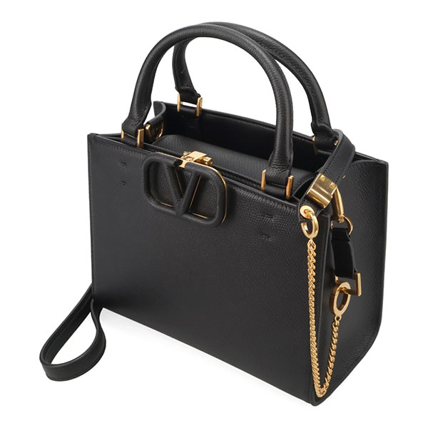 ヴァレンティノ バッグ レディース VALENTINO Vスリング スモールダブルハンドルバッグ W0B0Q74 KGW 0NO ブラック ハンドバッグ_1