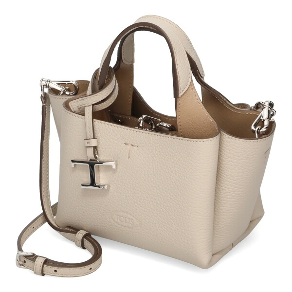 トッズ バッグ レディース TODS レザーバッグ マイクロ XBWAPAFL000 QRI 9O22 オフホワイト ハンドバッグ トートバッグ_1