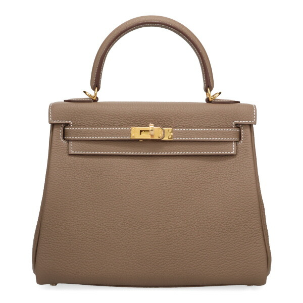 エルメス ケリー 25cm 内縫い HERMES トゴ エトゥープ ゴールド金具 K刻印 200225