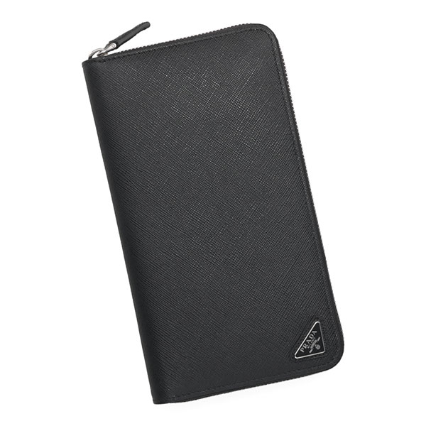 プラダ 財布 メンズ PRADA サフィアーノトライアングル ジップアラウンド財布 2ML188 QHH F0002 NERO ブラック