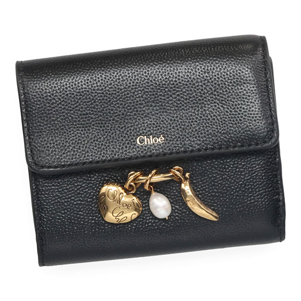 クロエ 財布 レディース Chloe クロエチャームズ スモールトリフォールドウォレット CH25AP976 Q12 001 ブラック