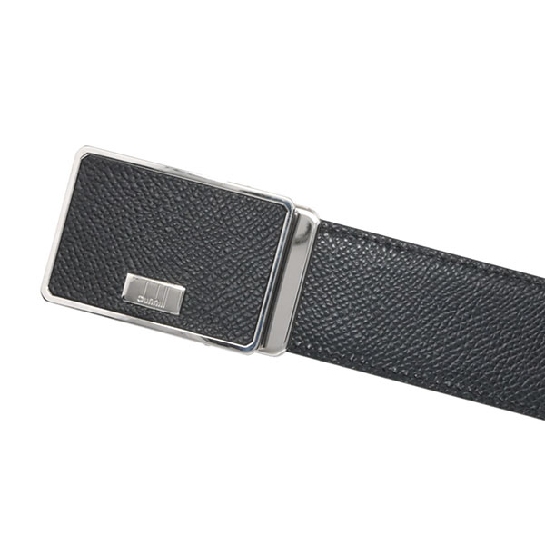ダンヒル ベルト メンズ DUNHILL リバーシブル 26R4A76AM ブラック+シルバーバックル ブラック 型押しレザー+スムースレザー_2