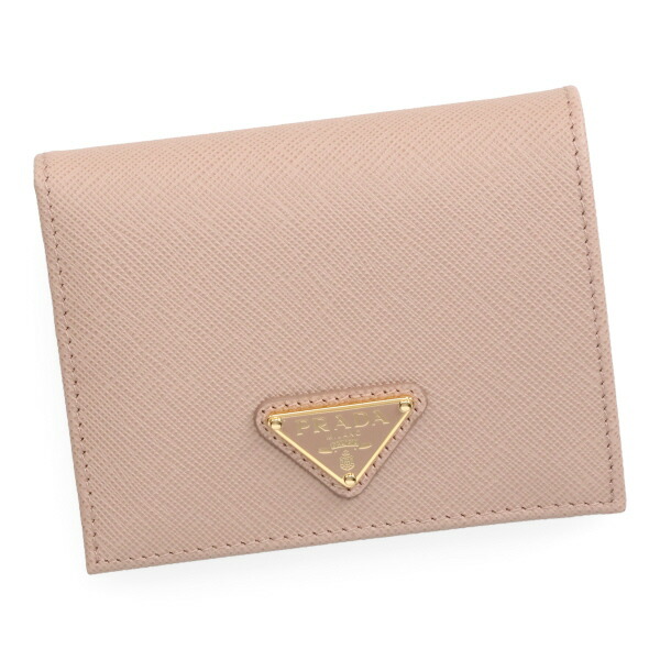 プラダ 財布 レディース PRADA サフィアーノトライアングル財布 1MV204 QHH F0236 CIPRIA ピンクベージュ