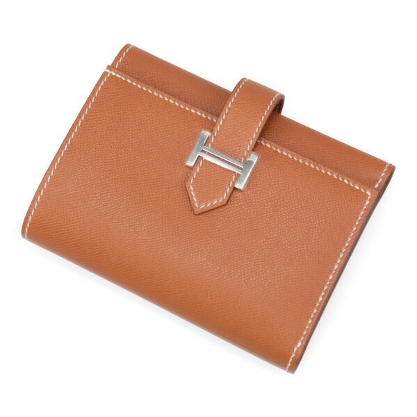 エルメス ベアン コンビネ HERMES ヴォーマダム ゴールド シルバー金具 084830 K刻印 三つ折り財布_1
