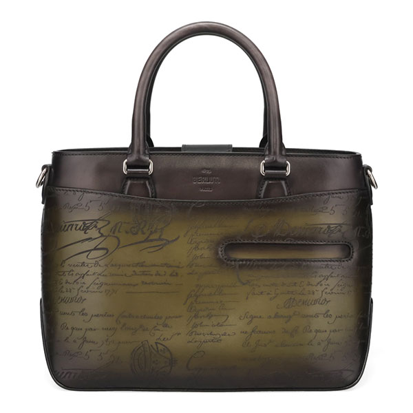 ベルルッティ バッグ メンズ BERLUTI トゥジュールXS グラディアント スクリットレザー トート グレー+キャビア 299186