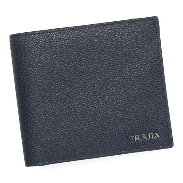 プラダ 財布 メンズ PRADA パース付きレザーウォレット 2MO738 2CG5 F0216 BALTICO ネイビー