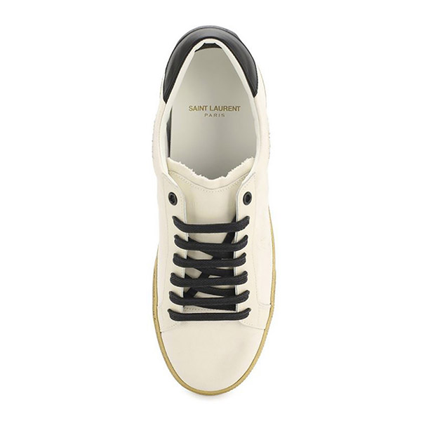 サンローラン パリ スニーカー レディース SAINT LAURENT PARIS 566211 GUPE0 9371 クリーム 38 25.0cm