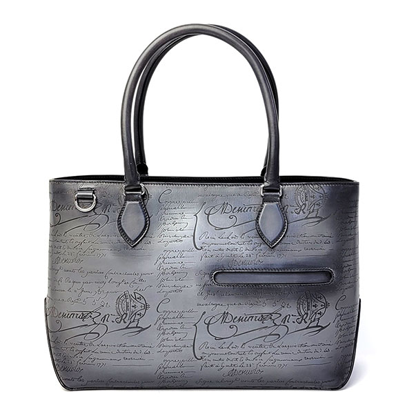 ベルルッティ バッグ メンズ BERLUTI トゥジュール ミニ ネオ スクリットレザー トートバッグ 235465 ライトアルミニオ