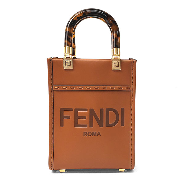 フェンディ バッグ レディース FENDI サンシャイン ショッパー スモール 8BS051 ABVL F0PWZ ブラウン