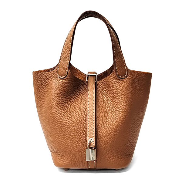 エルメス ピコタン ロック PM 18cm HERMES トリヨンクレマンス ゴールド シルバー金具 056289 W刻印