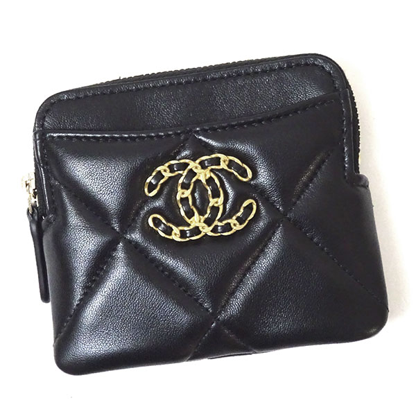 シャネル 財布 レディース CHANEL シャネル19 ジップパース AP2086 B04852 94305 ブラック+ゴールド金具