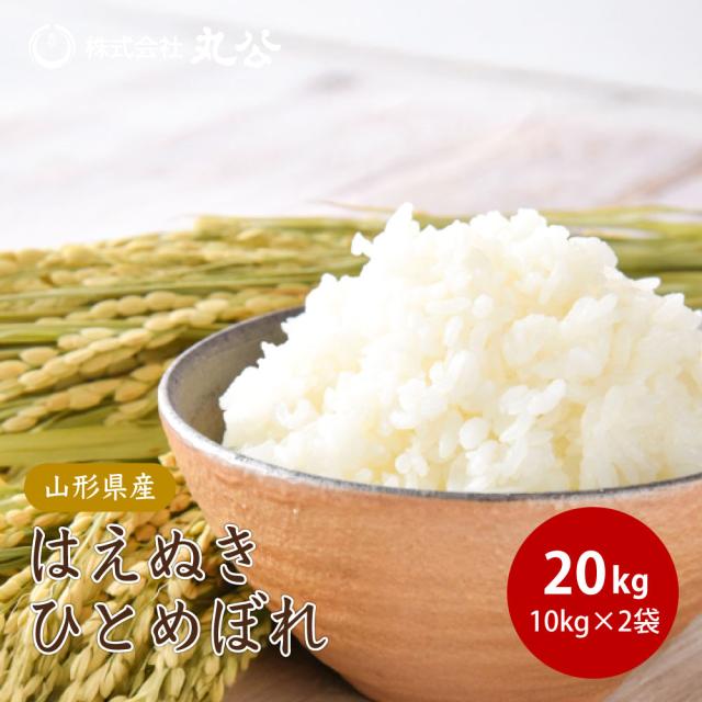 令和7年産 はえぬき ひとめぼれ 10kgセット 10kg×2袋 計20kg 米 お米 白米 山形県産 送料無料