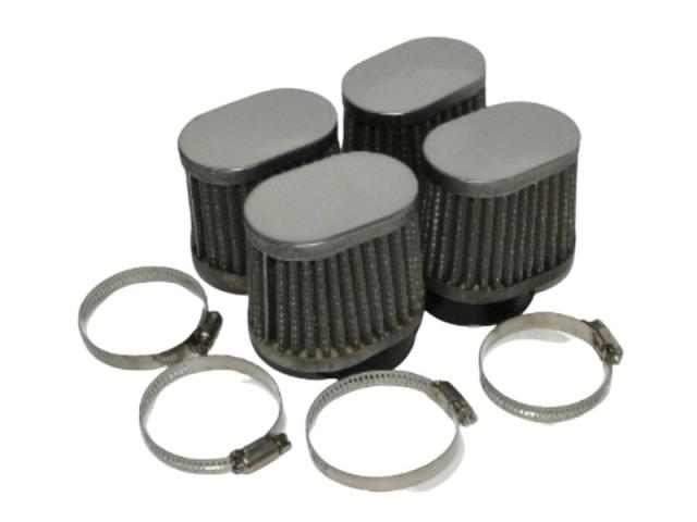 パワーフィルター 50パイ L4個セットオーバル ★4X-1427 GPZ400F GPZ750R XJR400R 500SS CB400SF