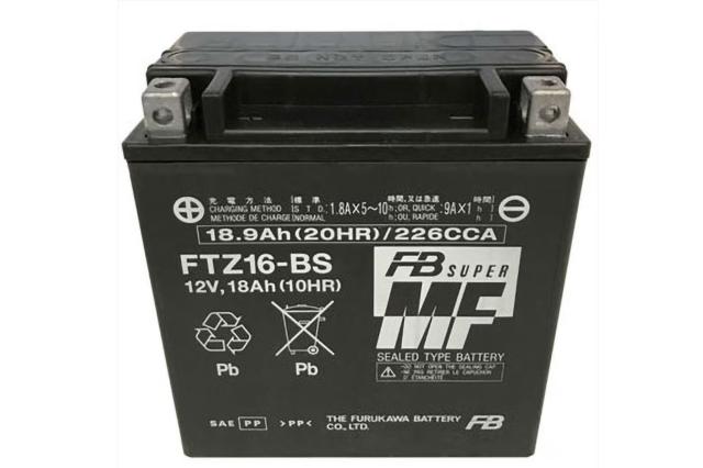 12V バッテリー VRLA (電解液注入済) FTZ16-BS ★00-1852 4976650276897