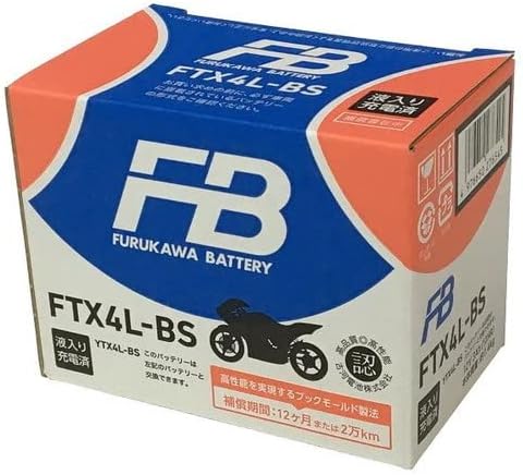 12V バッテリー VRLA (電解液注入済) FTX4L-BS ★00-1858 4976650276545