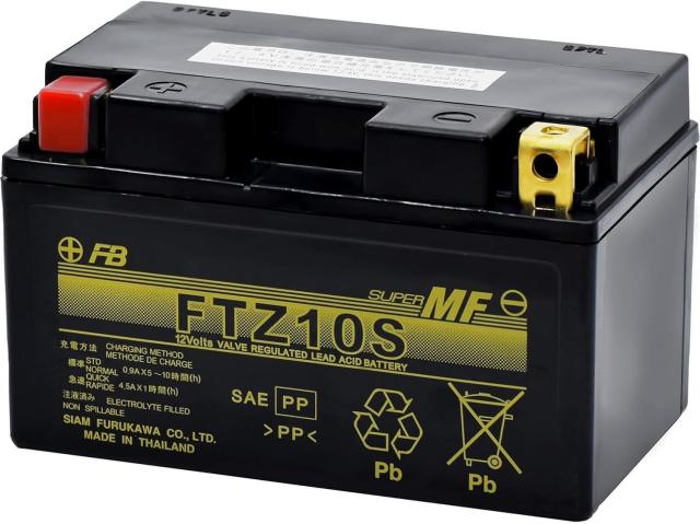 12V バッテリー VRLA (電解液注入済) FTZ10S  ★00-1863 4976650276682