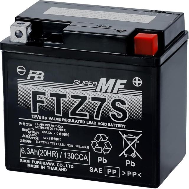 12V バッテリー VRLA (電解液注入済) FTZ7S  ★00-1872 4976650276743