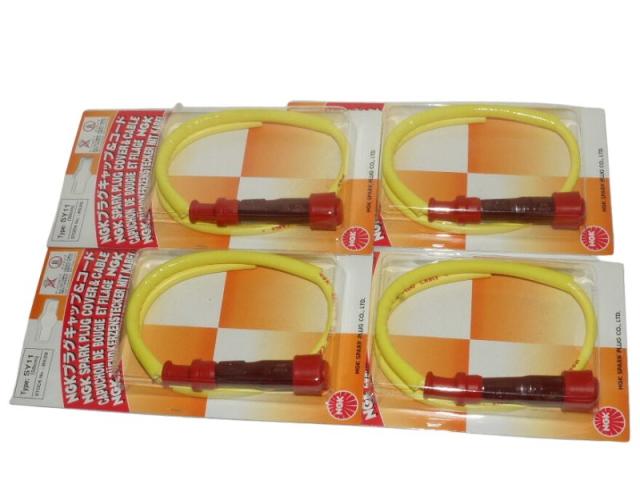 NGKプラグキャップ+コード SY11 8539 x 4個セット Spark Plug Resistor Cover ★4X-4426 0087295085394 ドラッグスタークラシック(XVS400C)