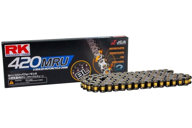 RK 420MRU 極薄 シール チェーン 420-100 ブラック 100L U-リング ★00-6994 4935531339946 BL420MRU-100ブラック