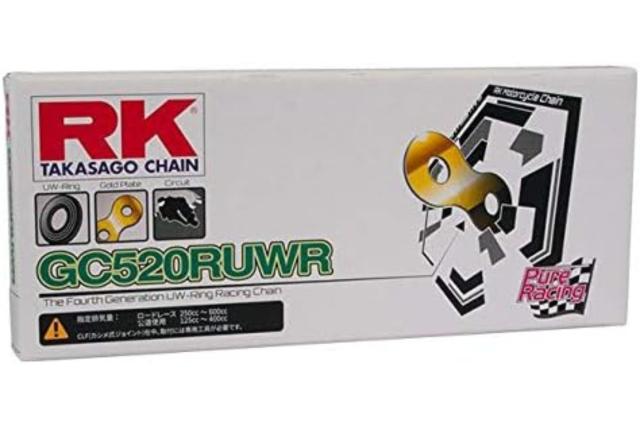RK 520RUWR シール チェーン 520-130 ゴールド 130L レーシングチェーン ★00-7060 4935531343790 GC520RUWR-130ゴールド