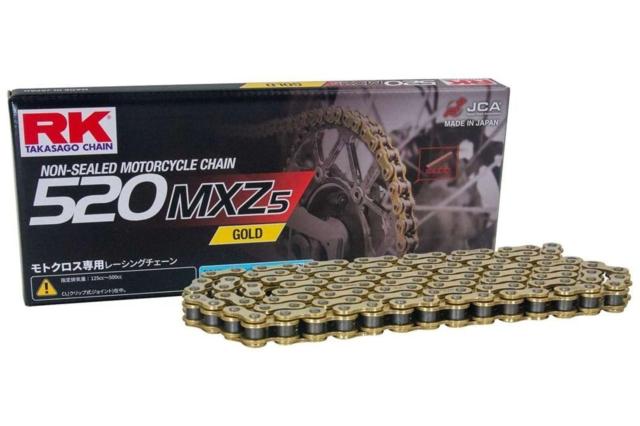 RK 520MXZ5 薄型 シール チェーン 520-100 ゴールド 100L オフロード