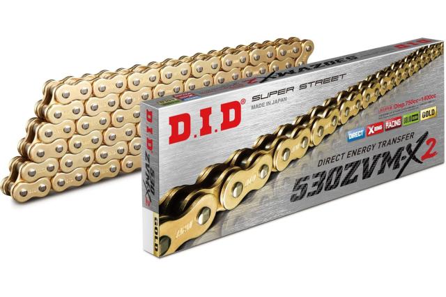DID ZVM-X2 チェーン 530-154 ゴールド 154L カシメジョイント ★00-7507 530ZVM-X2-G&G-154ゴールド