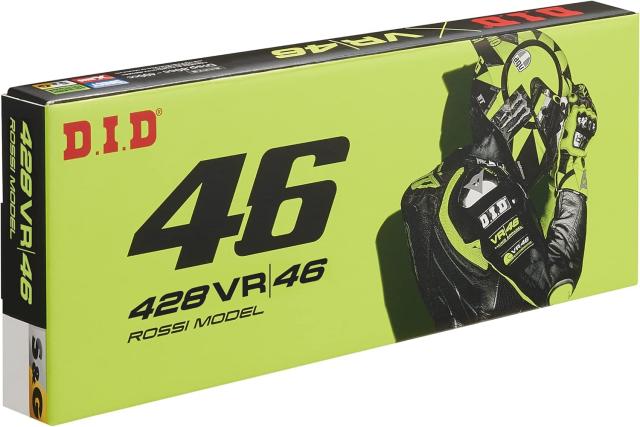 DID VR46 チェーン 428-108 シルバー＆ゴールド 108L 軽圧入ジョイント ★00-7784 4525516472197 428VR46-S&amp;G-108シルバー＆ゴールド
