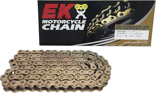 EKノンシール エヌマ 420-138 チェーン 420SH ゴールド 138L SPJ クリップジョイント ★00-8129 4571291819313 420SH(GP;GP)-138ゴールド