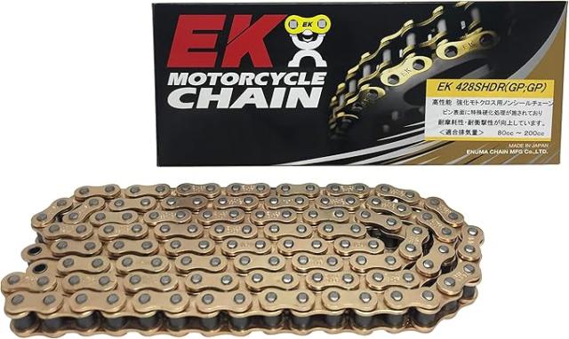 EKノンシール エヌマ 428-138 チェーン 428SHDR ゴールド 138L SPJ クリップジョイント ★00-8150 4582252854540 428SHDR(GP;GP)-138ゴール
