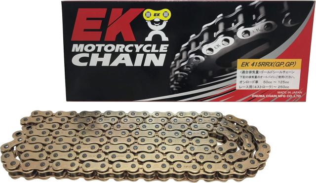 EKシール エヌマ 415-100 チェーン 415RRX ゴールド 100L MLJ カシメ