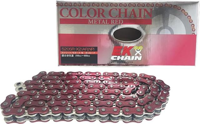 EKシール エヌマ 520-130 チェーン 520SR-X2 メタルレッド 130L MLJ カシメジョイント 4571291824669 ★00-8591 520SR-X2(AR;NP)-130メタル