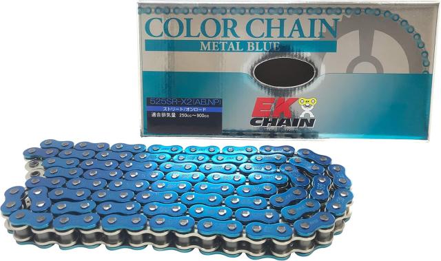 EKシール エヌマ 525-102 チェーン 525SR-X2 メタルブルー 102L MLJ カシメジョイント ★00-8820 4571291827370 525SR-X2(AB;NP)-102メタル