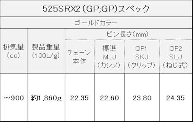 EKシール エヌマ 525-128 チェーン 525SR-X2 ゴールド 128L SKJ セミプレスクリップジョイント ★00-8936 4571291828865 525SR-X2(GP;GP)-1_2
