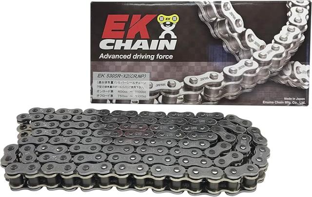 EKシール エヌマ 530-124 チェーン 530SR-X2 シルバー 124L MLJ カシメジョイント ★00-9046 4571291814882 530SR-X2(CR;NP)-124シルバー
