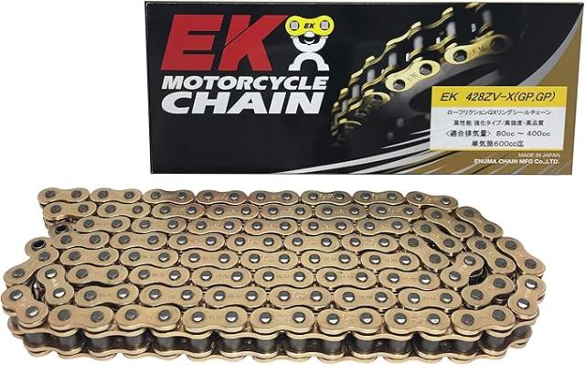 EKシール エヌマ 428-130 チェーン 428ZV-X ゴールド 130L MLJ カシメ