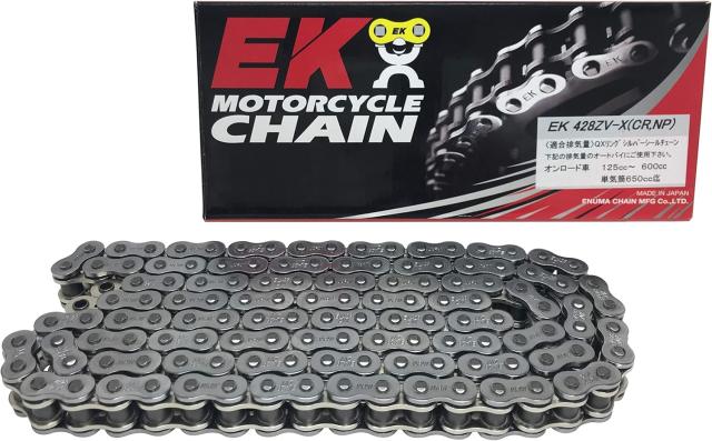 EKシール エヌマ 428-134 チェーン 428ZV-X シルバー 134L SKJ セミプレスクリップジョイント 4571291816039 ★00-9157 428ZV-X(CR;NP)-134