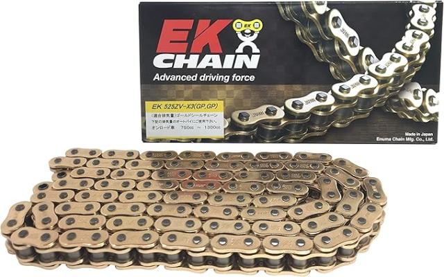 EKシール エヌマ 525-118 チェーン 525ZV-X3 ゴールド 118L MLJ カシメ