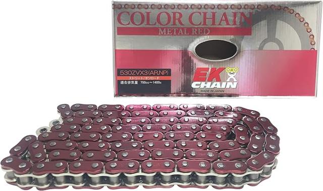 EKシール エヌマ 530-112 チェーン 530ZV-X3 メタルレッド 112L MLJ カシメジョイント ★00-9439 4571291811676 530ZV-X3(AR;NP)-112メタル