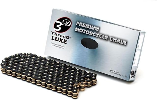 ThreeD エヌマ 520-90 チェーン 520L/3D ブラック/ゴールド 90L MLJ カシメジョイント 4571291789425 ★00-9538 ThreeD520L/3D(BK;GP)P=GP-