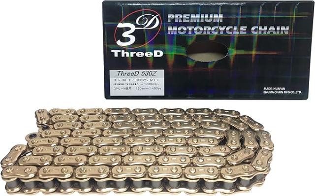 ThreeD エヌマ 530-150 チェーン 530Z/3D ゴールド 150L MLJ カシメジョイント ★00-9912 4571291814608 530Z/3D(GP;GP)P=GP-150ゴールド