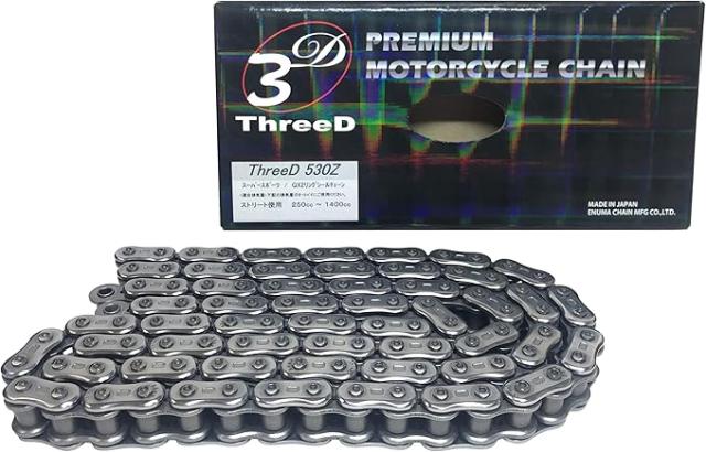 ThreeD エヌマ 530-110 チェーン 530Z/3D シルバー 110L MLJ カシメジョイント ★00-9914 4582252853604 530Z/3D(CR;-)-110シルバー