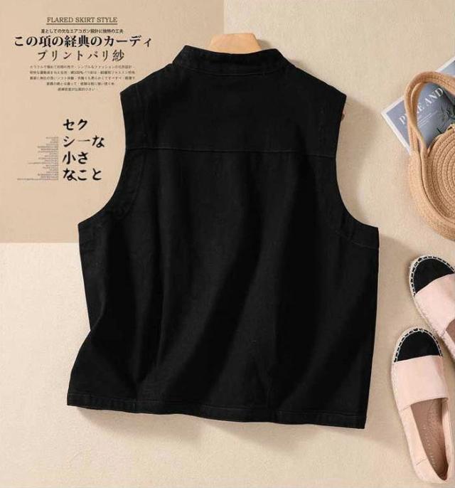 ベスト ジレ レディース ノースリーブ 綿 トップス 綿ベスト ネック 春 秋 夏 レイヤード風 大人可愛い ナチュラル 体型カバー 涼しい 着痩せ おしゃれ 送料無料 春夏 大きいサイズ サマーベスト サマー きれいめ カジュアル_12
