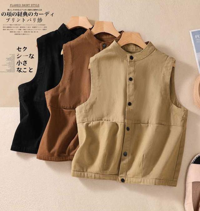 ベスト ジレ レディース ノースリーブ 綿 トップス 綿ベスト ネック 春 秋 夏 レイヤード風 大人可愛い ナチュラル 体型カバー 涼しい 着痩せ おしゃれ 送料無料 春夏 大きいサイズ サマーベスト サマー きれいめ カジュアル_2