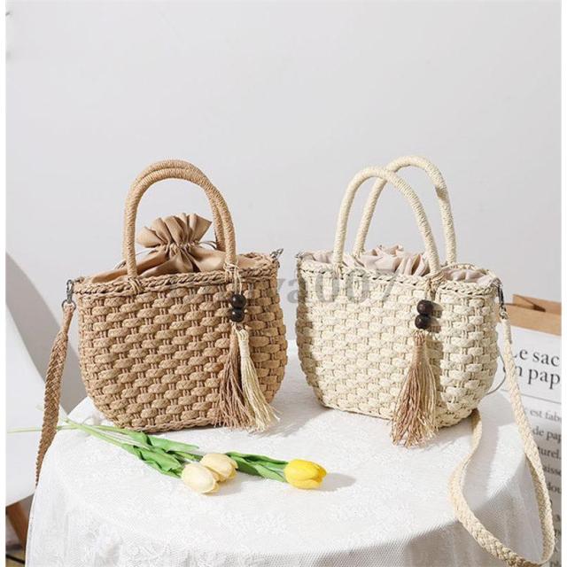2点目800円OFF!】カゴバッグ 草編み ショルダーバッグ ハンドバッグ