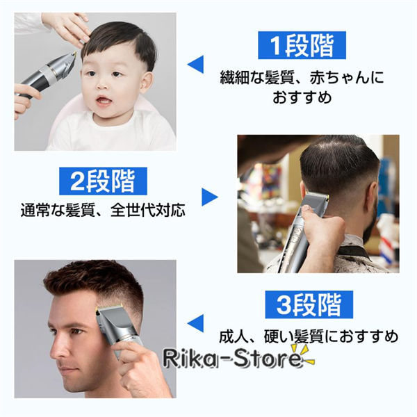 バリカン 充電式 電動バリカン 散髪バリカン 電気バリカン ヘアカッター USB充電式 IPX7防水 全身水洗可 ヘアクリッパー コードレス アタッチメント付き 低騒音 日本製刃 LED電量表示 子供 家庭用 大人 メンズ 業務用 クリスマス プレゼント