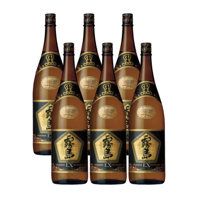 霧島酒造 乙 25度 黒霧島EX 1800ml 6本 芋焼酎 本格焼酎 送料無料