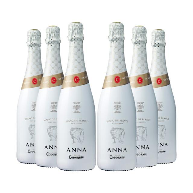 コドルニウ アナ・デ・コドルニウ ブラン・ド・ブラン スリーブボトル 750ml 6本 ワイン 白ワイン カバ 辛口 スペイン 取り寄せ品 送料無料