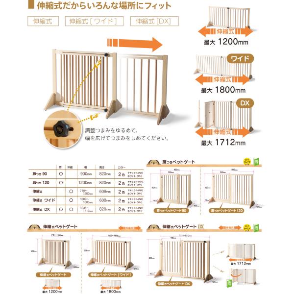 日本製 「木製伸縮式ペットゲート」 ペット フェンス 自立式 ペットゲート ペットフェンス 犬 バリケード ゲート おしゃれ 屋内 自立 木製 天然木 石崎家具_6