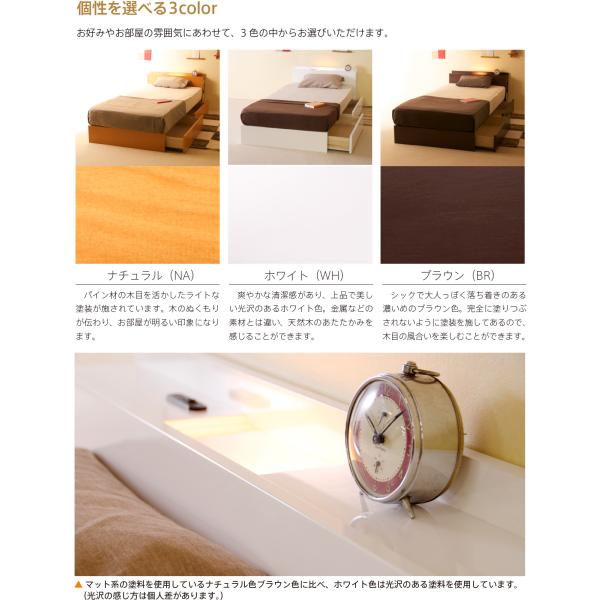 木製 収納付きベッド 「Symphony（シンフォニー）シングルサイズ（S）」　収納ベッド 引き出し付き 宮付き コンセント付き ライト 照明 収納 大容量 石崎家具_3